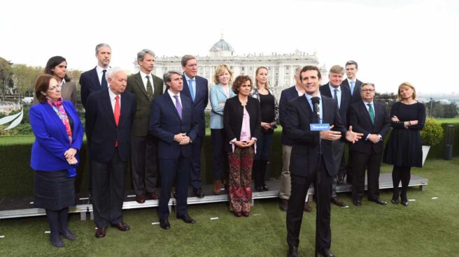 Casado, durante la presentación de los 20 primeros puestos de su lista europea