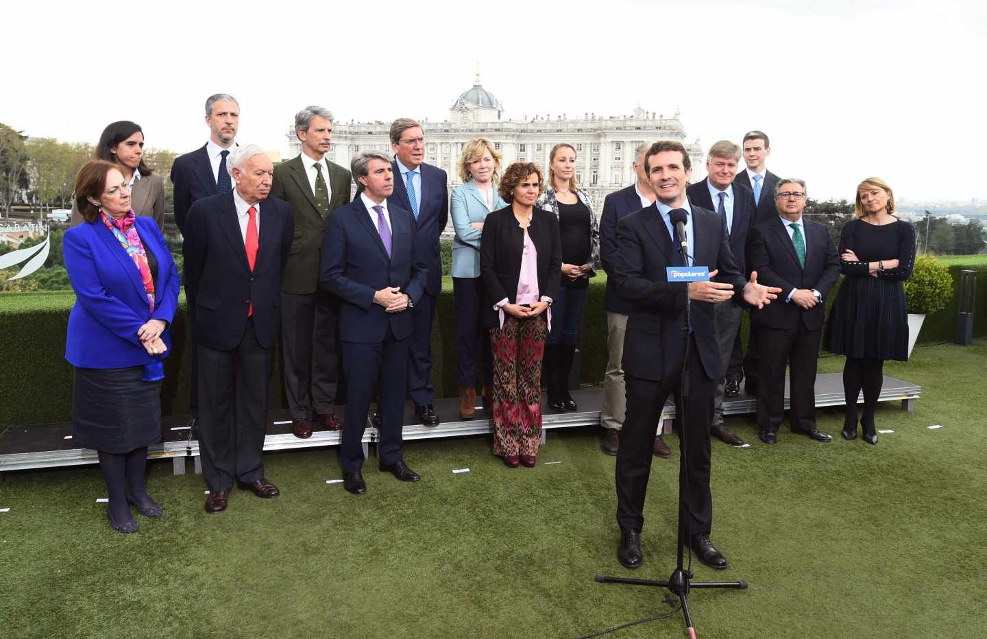 Casado, durante la presentación de los 20 primeros puestos de su lista europea