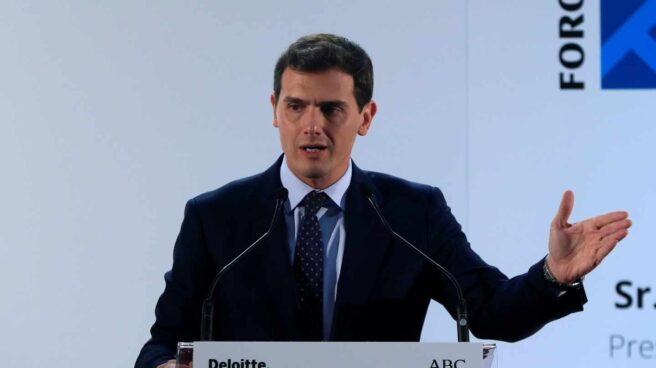 El presidente de Ciudadanos, Albert Rivera, interviene este viernes el Foro ABC-Deloitte que se celebra en Madrid.