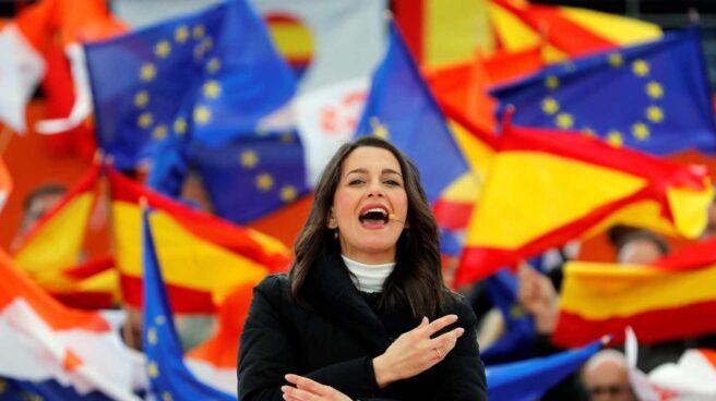 Inés Arrimadas, en un acto de Ciudadanos en Las Rozas.