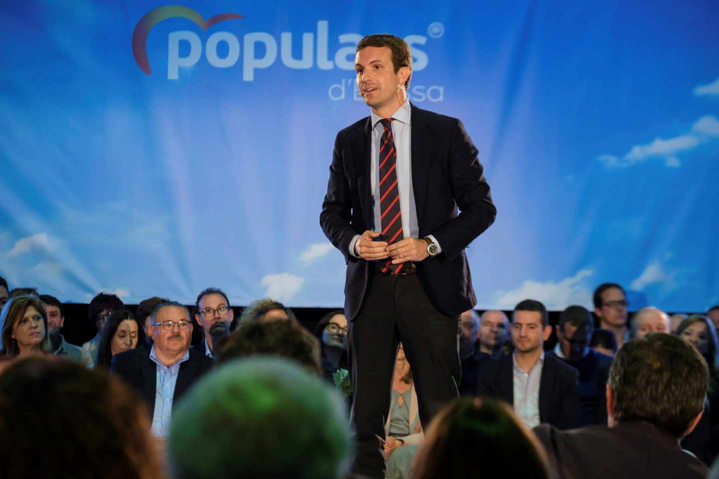 Pablo Casado durante un acto de precampaña