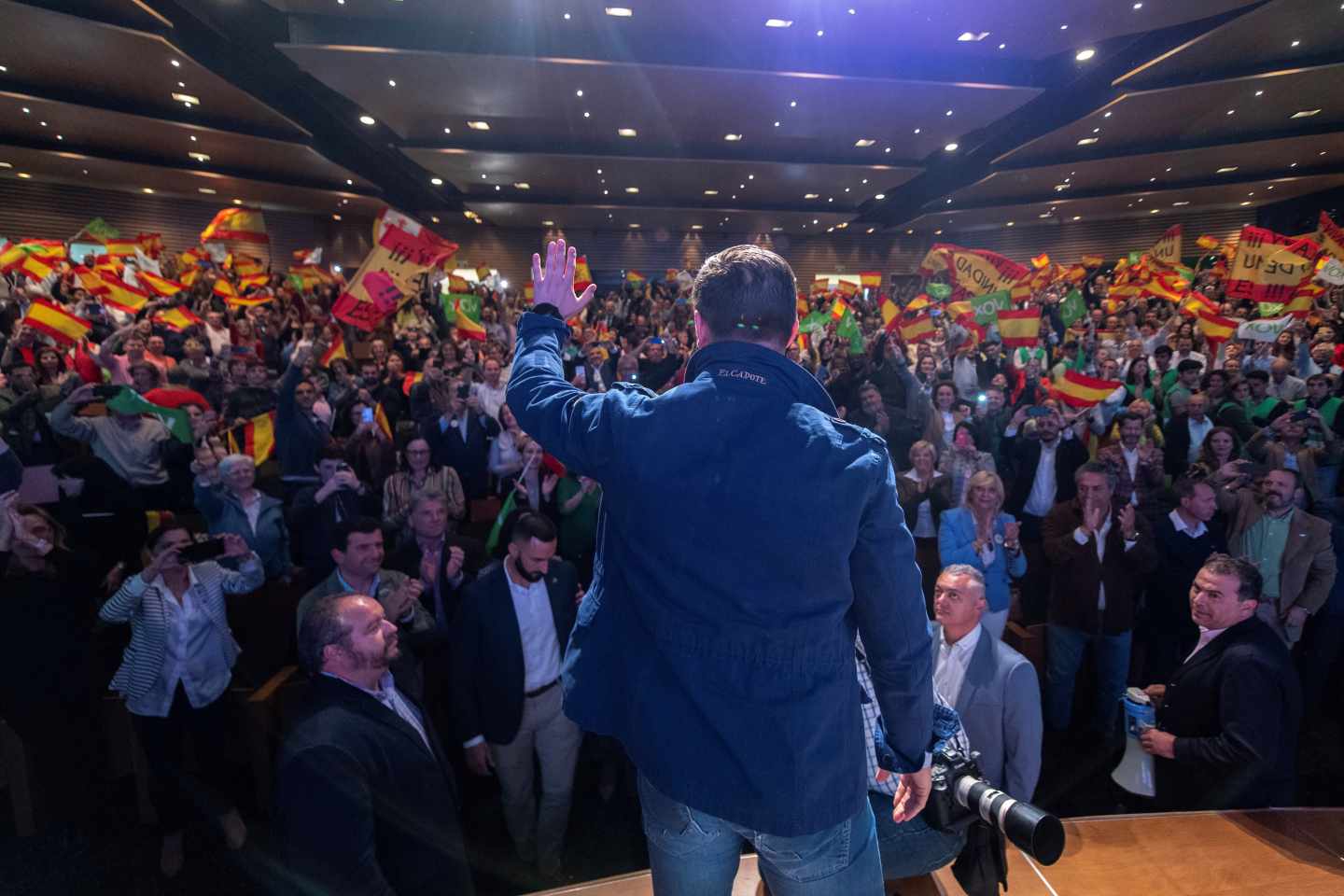 Santiago Abascal, en su acto en Toledo.