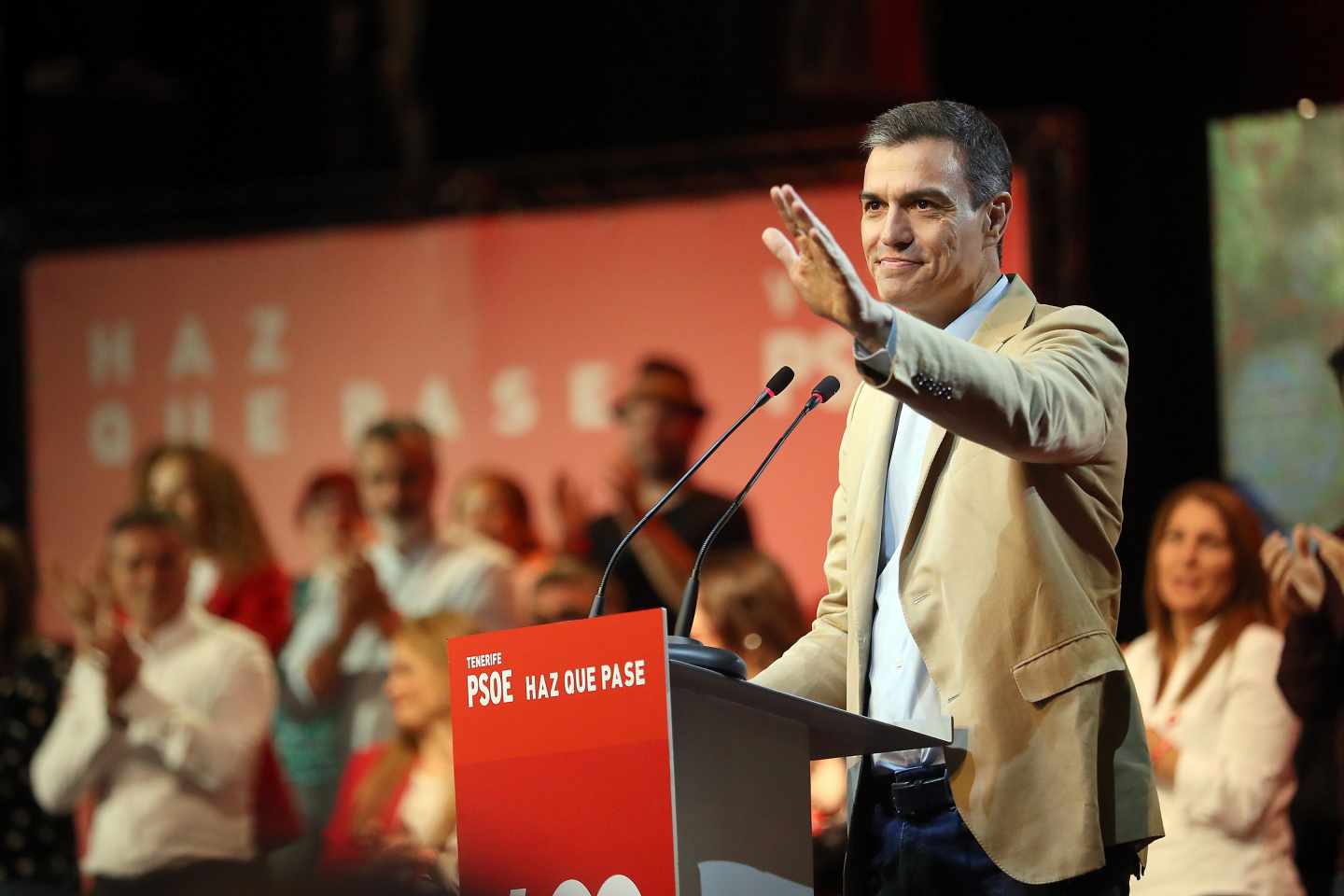 El presidente del Gobierno de España y candidato del PSOE a la reelección, Pedro Sánchez