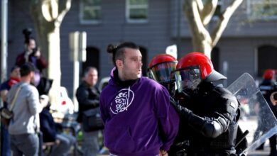 Balance de la batalla campal contra Vox en Bilbao: cinco detenidos y siete heridos