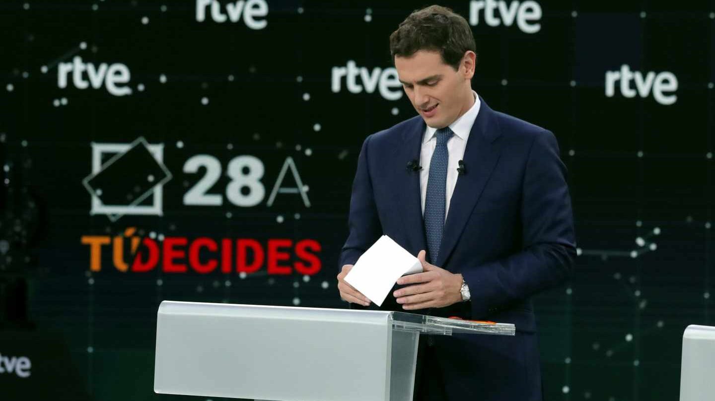 Albert Rivera, en el debate de RTVE.