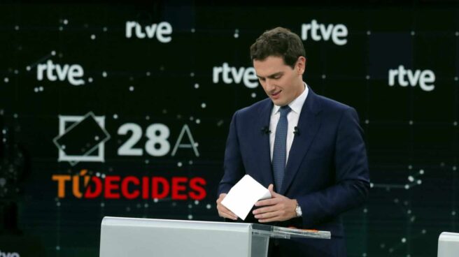 Albert Rivera, en el debate de RTVE.