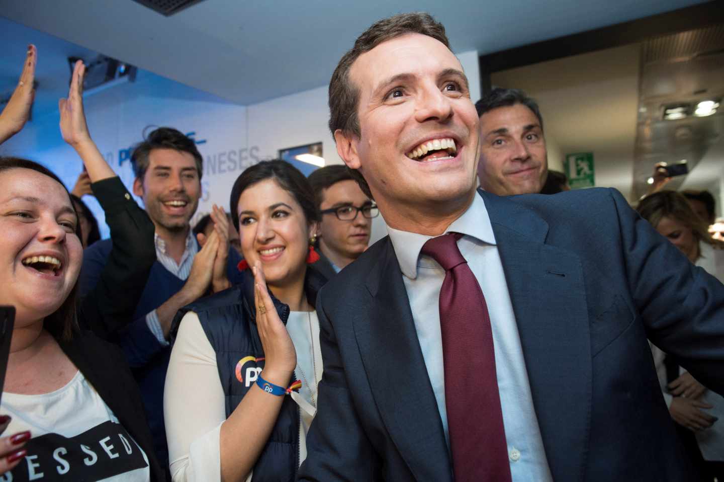 El líder del PP, Pablo Casado, después del segundo debate electoral