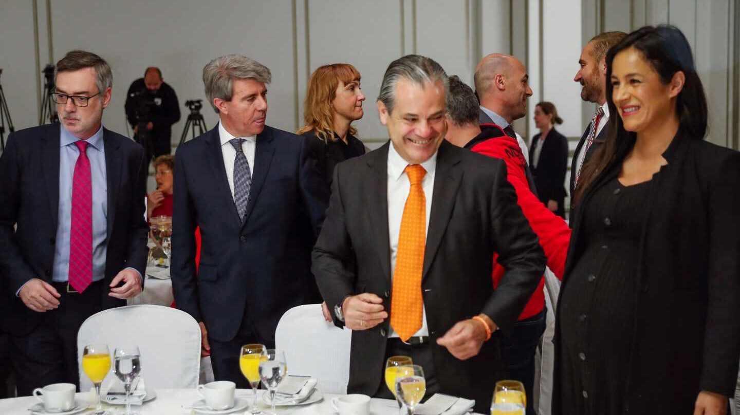 Villegas, Garrido, De Quinto y Villacís, en la conferencia de Rivera.