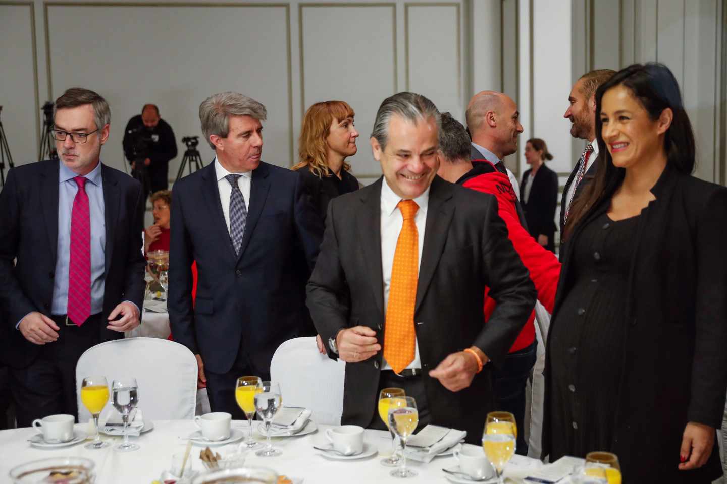 Villegas, Garrido, De Quinto y Villacís, en la conferencia de Rivera.