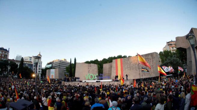 Acto de fin de campaña de Vox en la Plaza de Colón de Madrid.