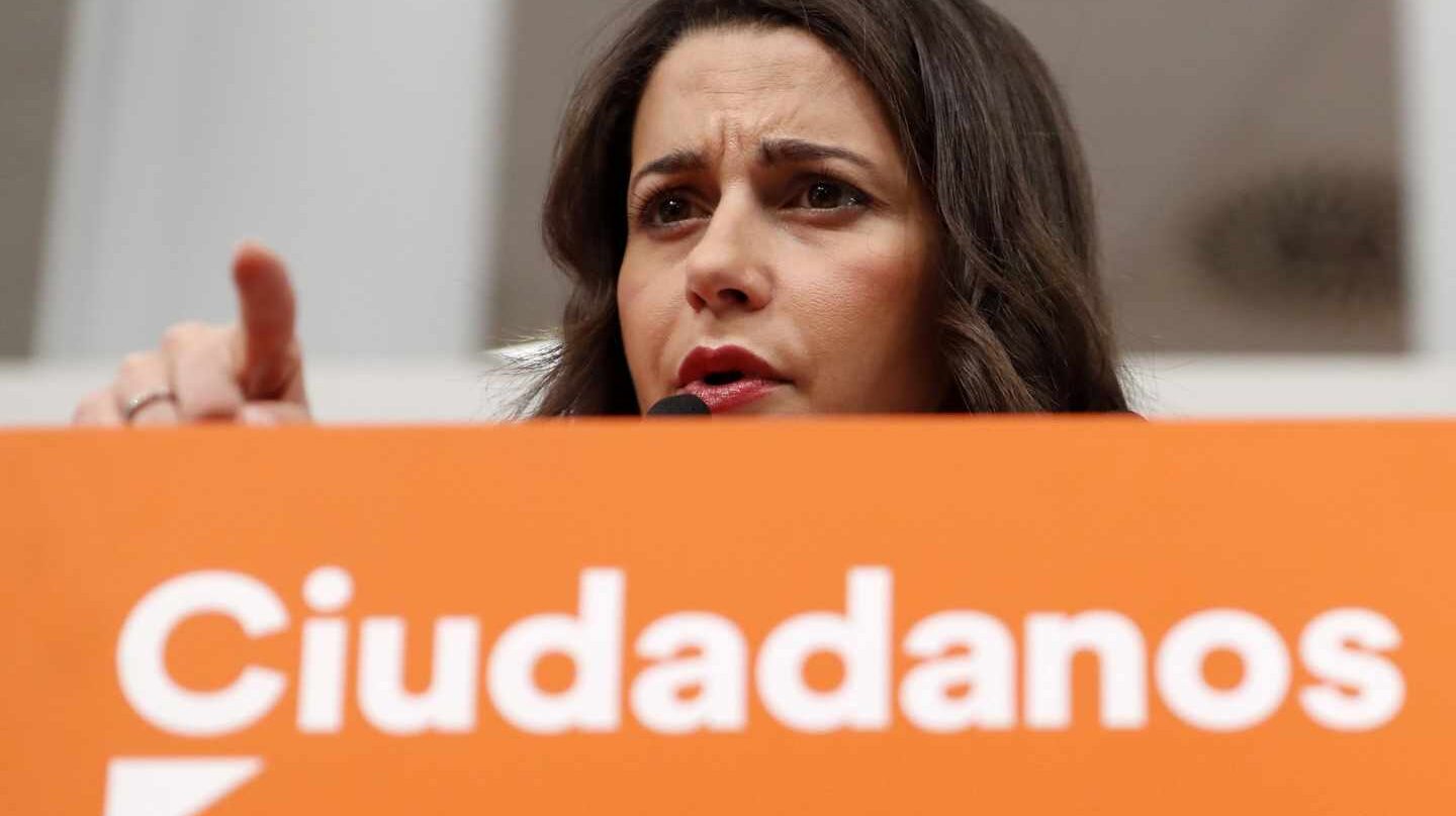Inés Arrimadas, en la sede de Ciudadanos.