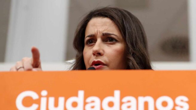 Inés Arrimadas, en la sede de Ciudadanos.