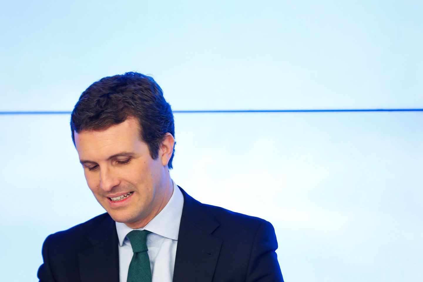 El líder del PP, Pablo Casado