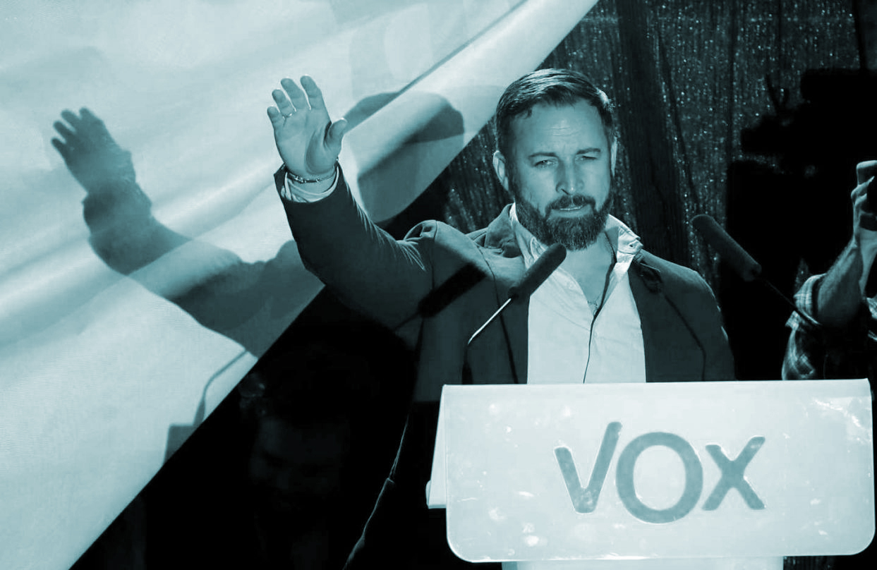 Santiago Abascal, la noche electoral del 28-A.