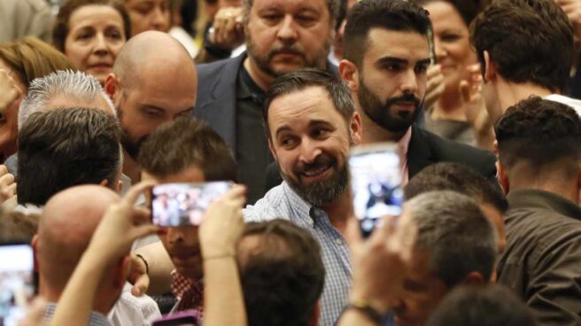 Santiago Abascal, este miércoles durante un acto en Sevilla.