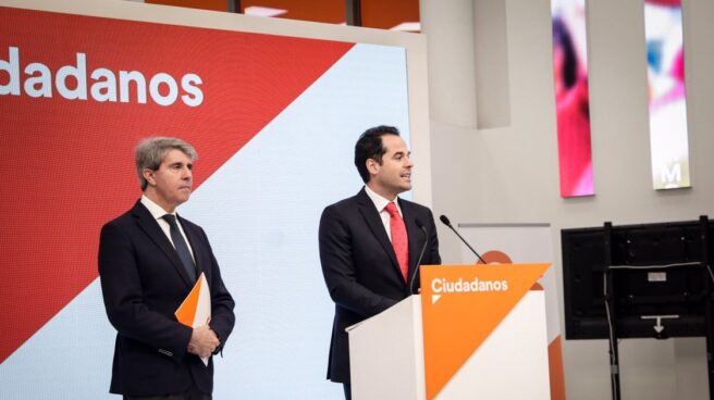 Angel Garrido e Ignacio Aguado, en la sede de Ciudadanos.