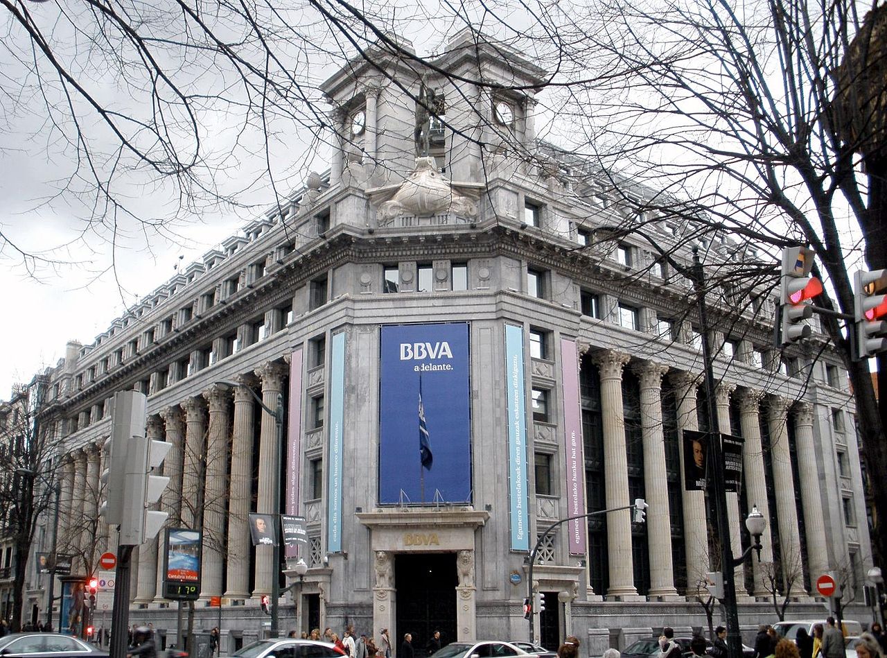 Antigua sede del Banco de Comercio en Bilbao, hoy BBVA. Bilbao.