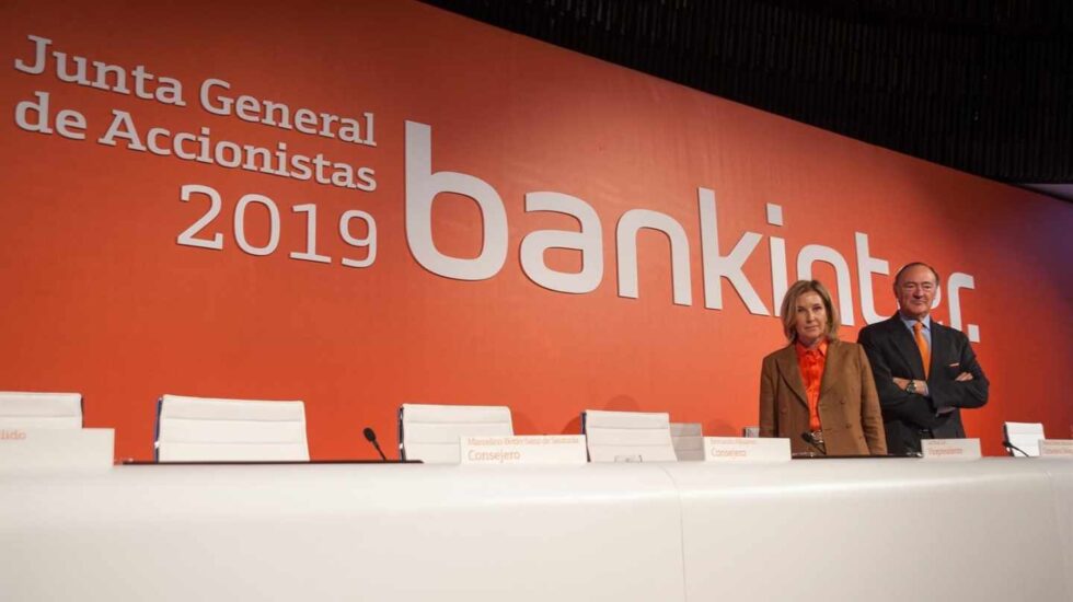 María Dolores Dancausa, consejera delegada, y Pedro Guerrero, presidente de Bankinter.