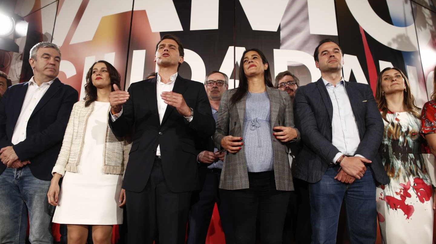 Albert Rivera, en la noche electoral.
