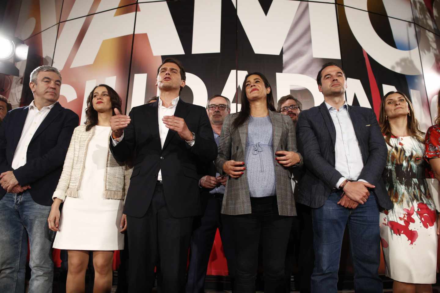 Albert Rivera, en la noche electoral.