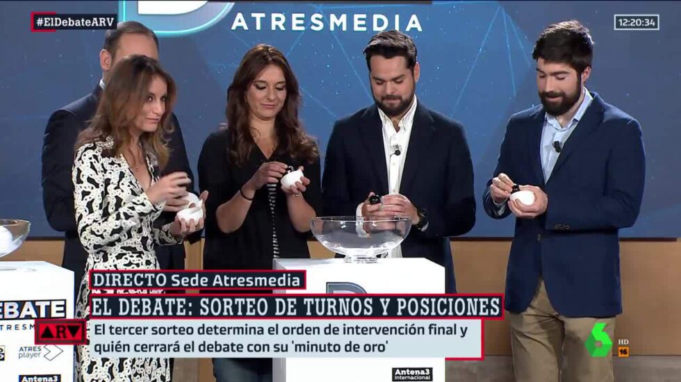 Sorteo del debate de Atresmedia.