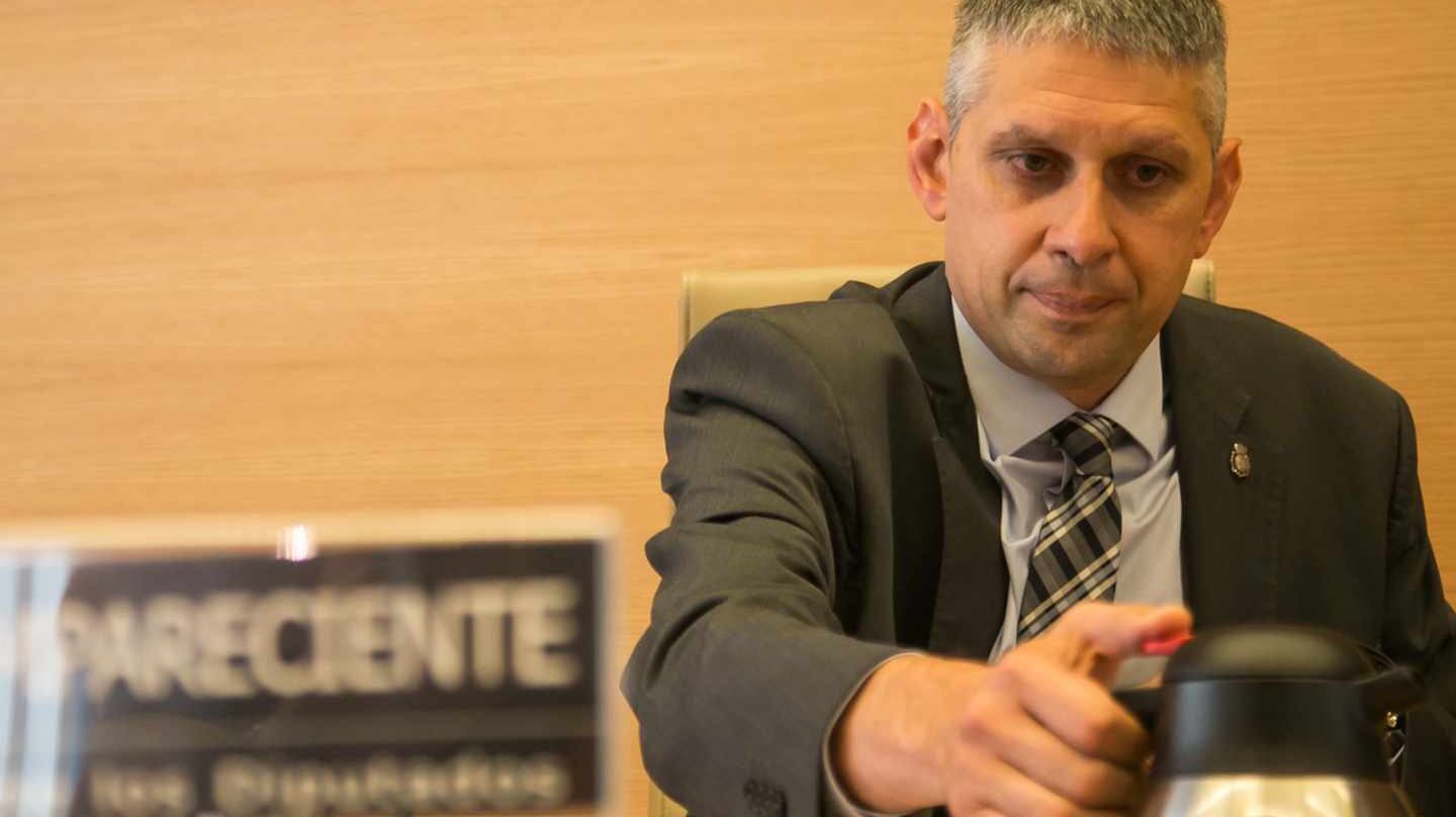 José Ángel Fuentes Gago, durante su comparecencia en la comisión de investigación parlamentaria sobre el uso partidista de la policía por parte del PP.