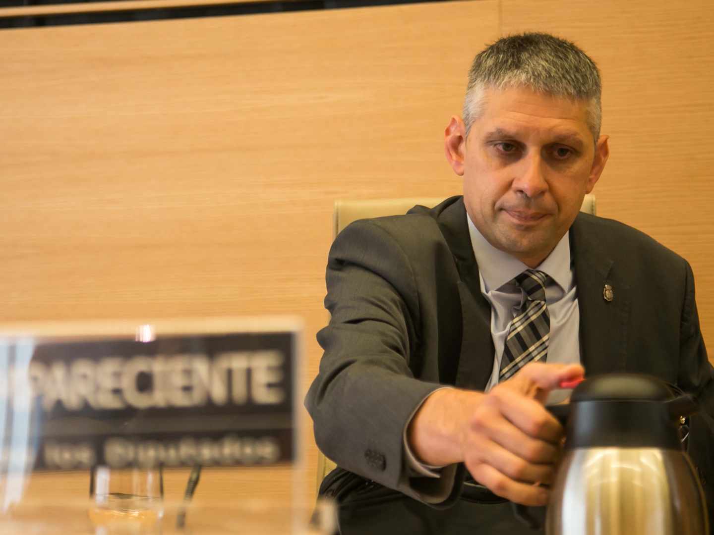 José Ángel Fuentes Gago, durante su comparecencia en la comisión de investigación parlamentaria sobre el uso partidista de la policía por parte del PP.