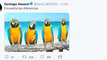 Abascal contraprograma el debate en Twitter: "Encuentra las diferencias"