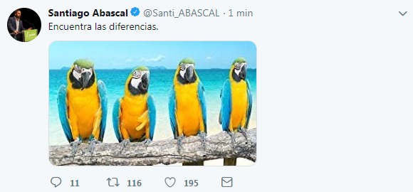 Abascal contraprograma el debate en Twitter: "Encuentra las diferencias"