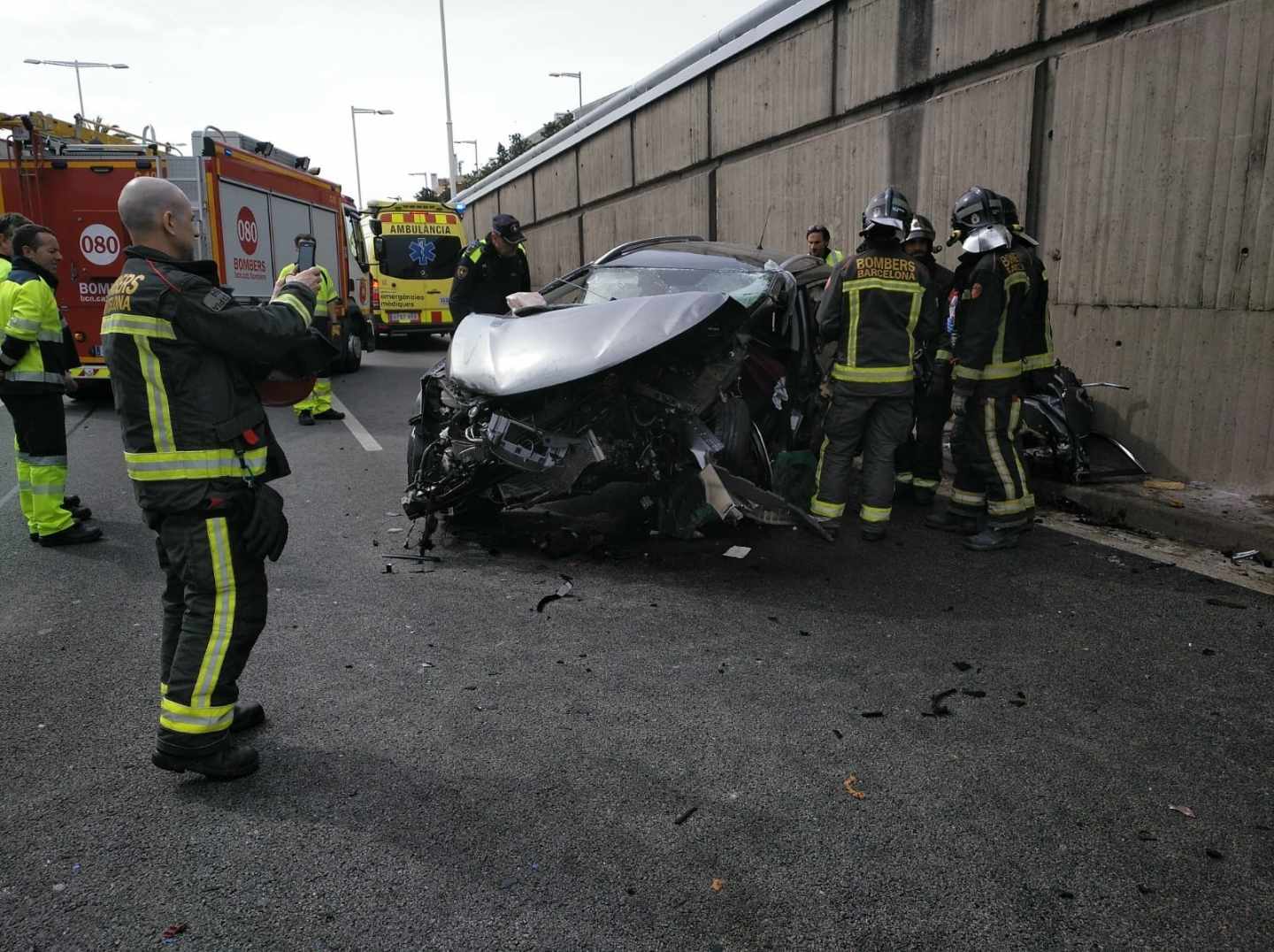 Accidente en Barcelona.