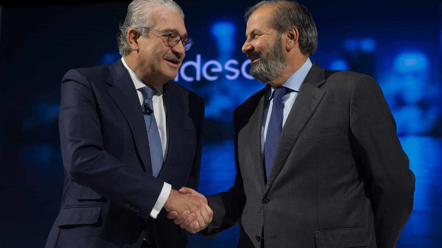 El consejero delegado de Endesa, José Bogas, y su presidente, Juan Sánchez-Calero.