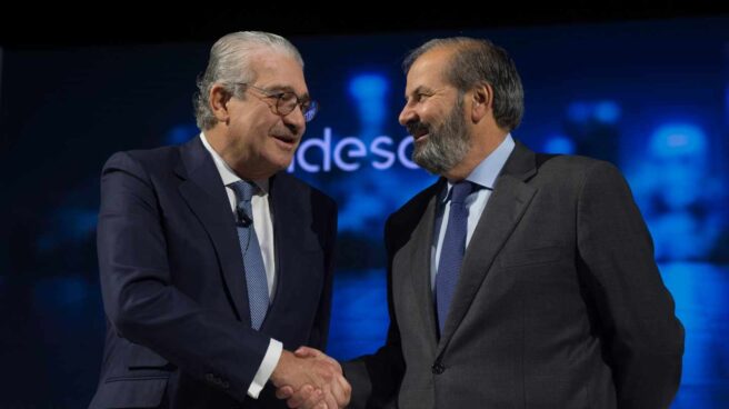 El consejero delegado de Endesa, José Bogas, y su presidente, Juan Sánchez-Calero.