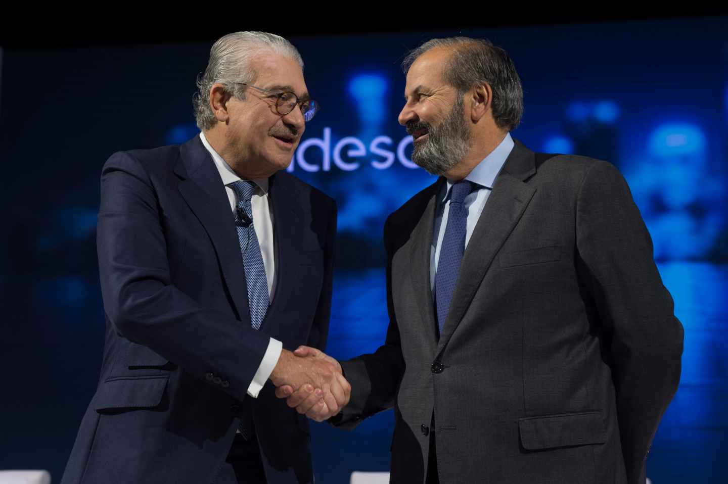 El consejero delegado de Endesa, José Bogas, y su presidente, Juan Sánchez-Calero.