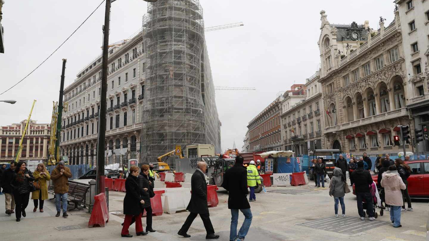 Obras en la zona de Canalejas el pasado mes de diciembre.