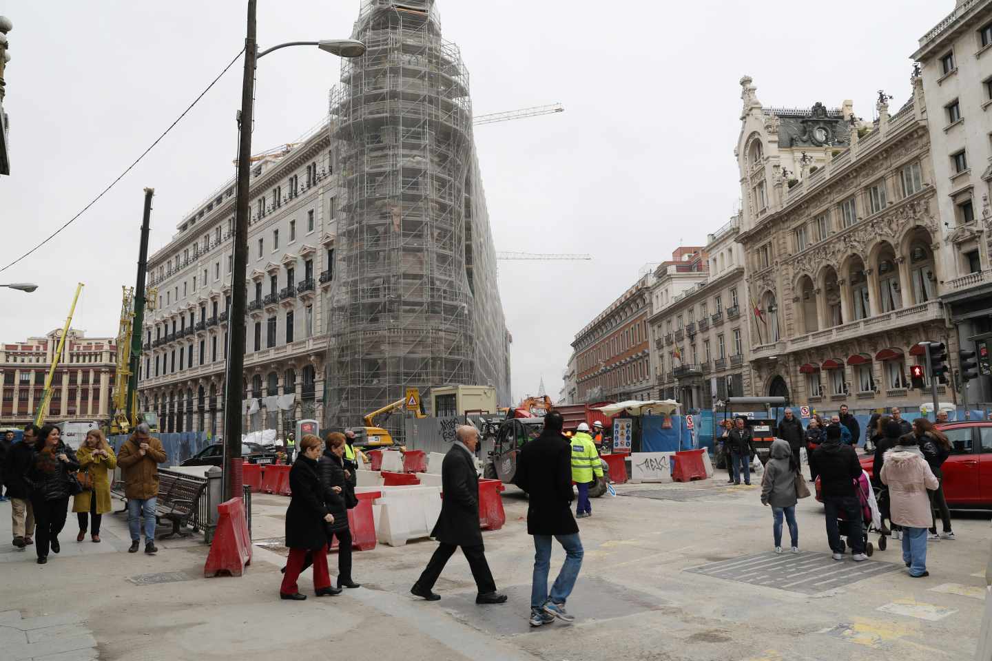 Obras en la zona de Canalejas el pasado mes de diciembre.