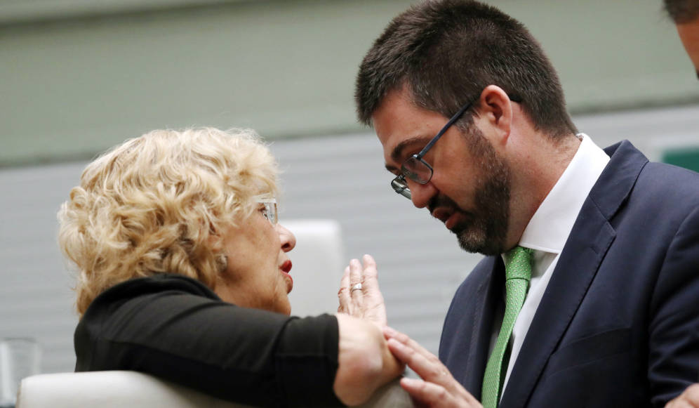 Manuela Carmena y Sánchez Mato en una imagen de archivo