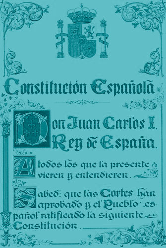 Portada de la Constitución.