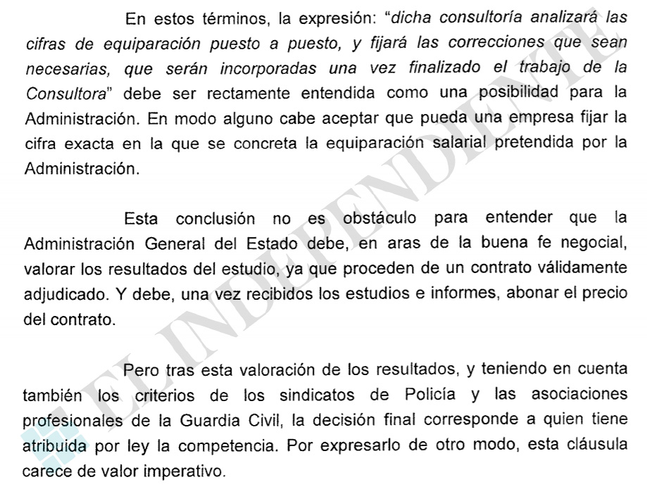 Extracto del dictamen del Consejo de Estado a solicitud del Ministerio del Interior.