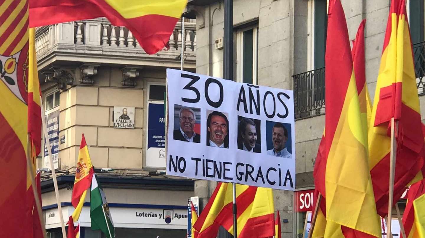 Manifestación en favor de la equiparación salarial de policías y guardias civiles en el centro de Madrid en noviembre de 2017.