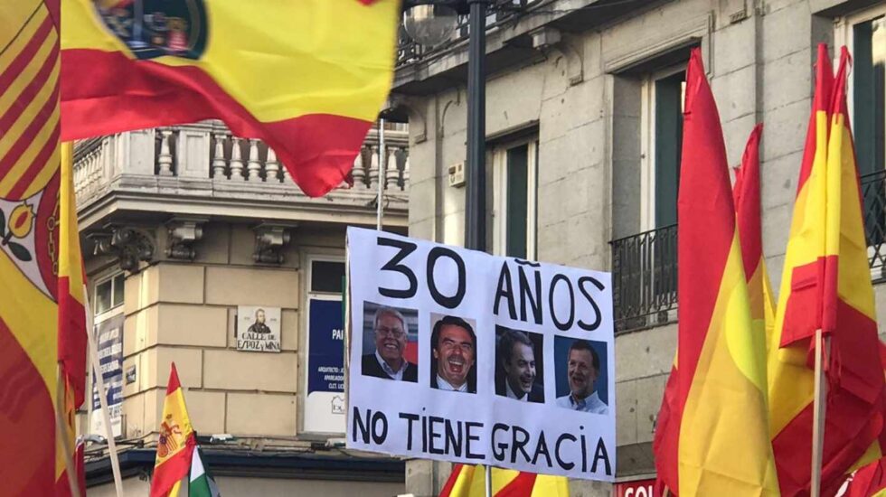 Manifestación en favor de la equiparación salarial de policías y guardias civiles en el centro de Madrid en noviembre de 2017.