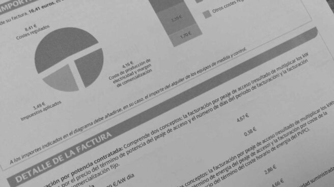 Factura eléctrica, que se situa en máximos históricos Imagen de una factura de electricidad