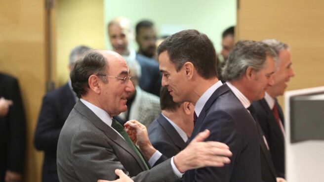 El presidente de Iberdrola, José Ignacio Sánchez Galán y el presidente del Gobierno, Pedro Sánchez