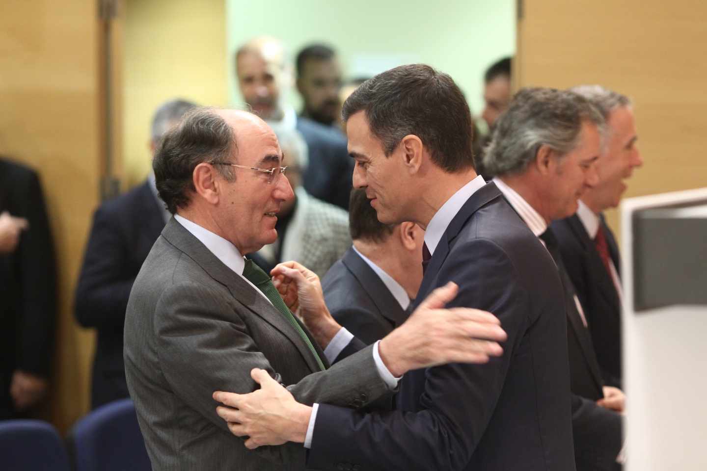 El presidente de Iberdrola, José Ignacio Sánchez Galán y el presidente del Gobierno, Pedro Sánchez