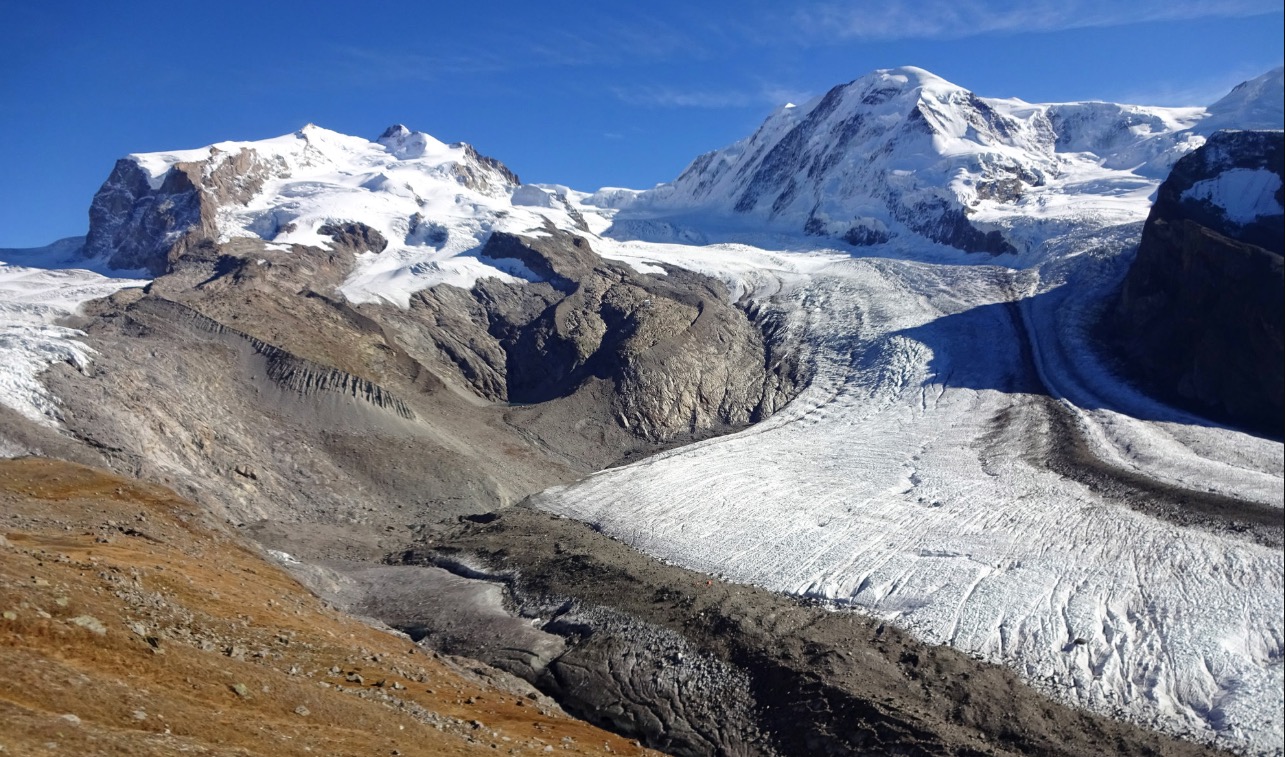 Glaciar Gorner, en los Alpes, en 2017