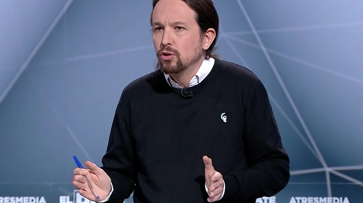 Iglesias se pone un jersey a favor la república el debate de Atresmedia