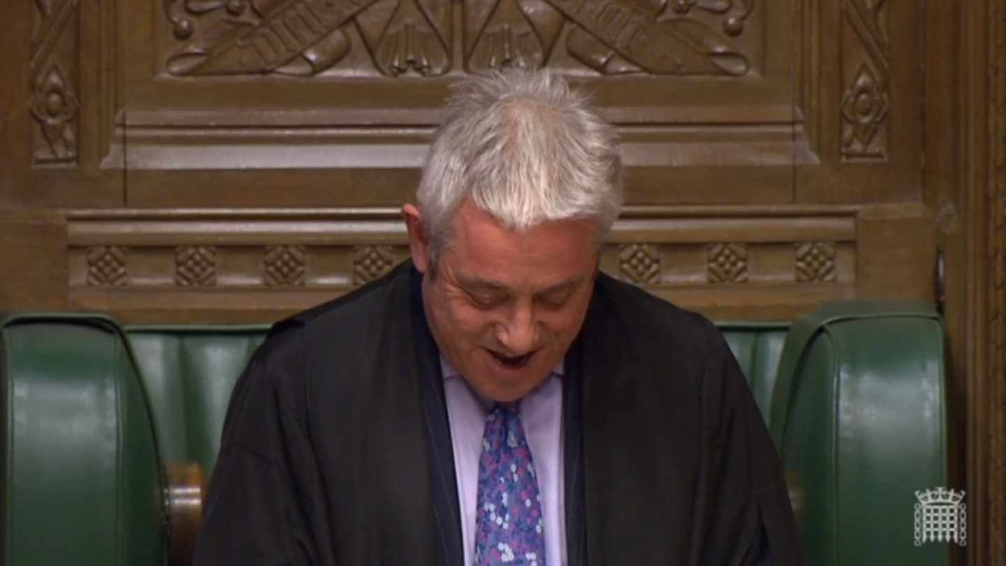 El speaker del Parlamento británico, John Bercow, durante una sesión de los comunes.