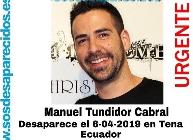 Manuel Tundidor Cabral, desaparecido en Ecuador.