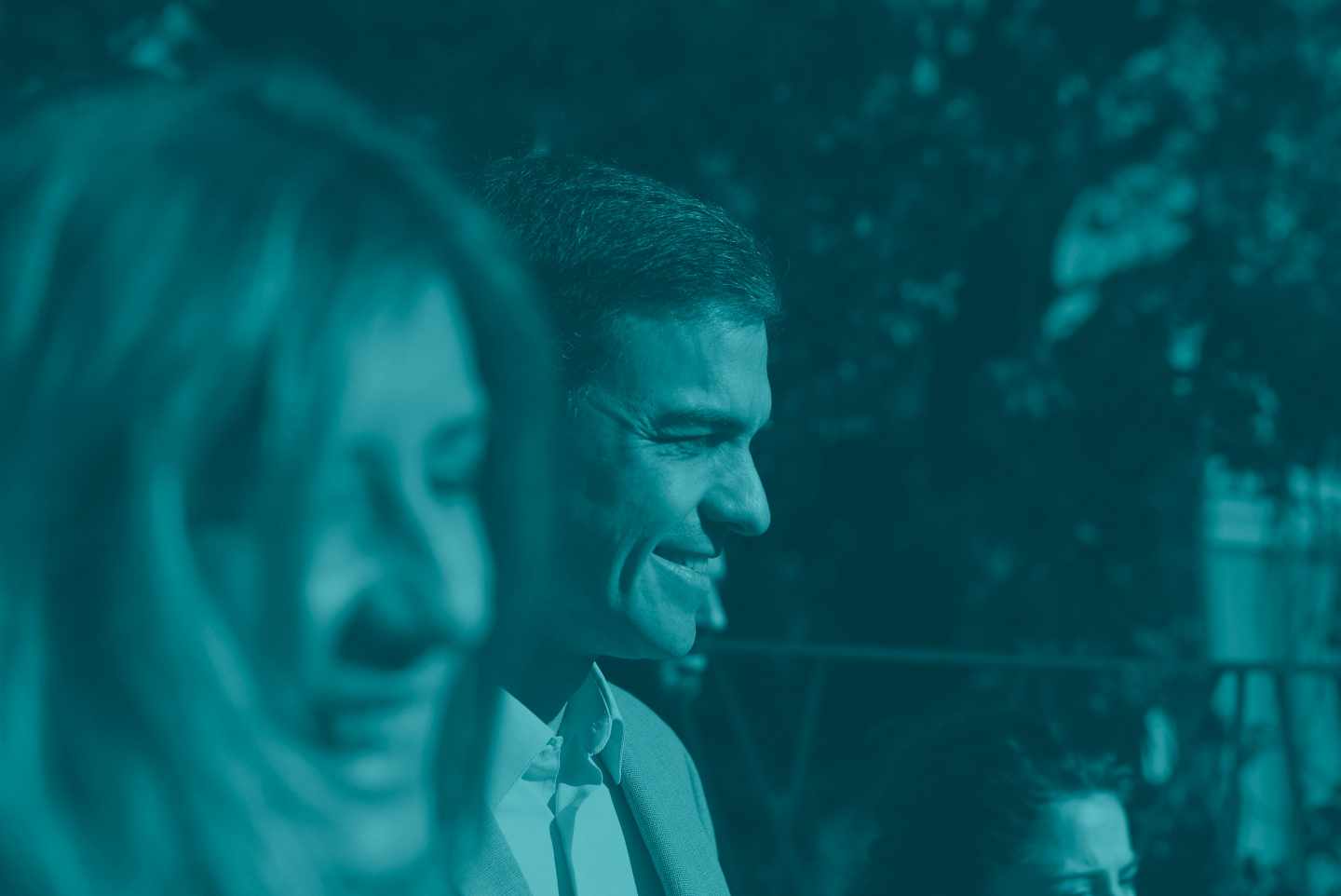 Pedro Sánchez, junto a Begoña Gómez.