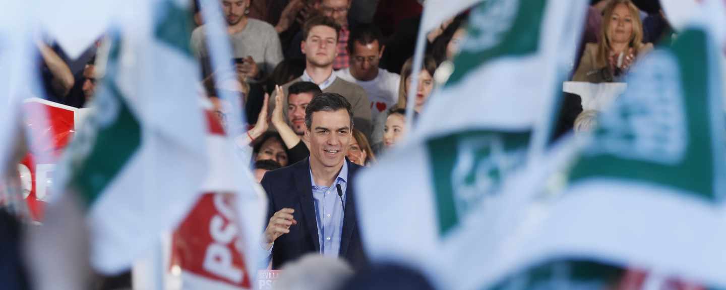Pedro Sánchez inicia su campaña electoral en Dos Hermanas.