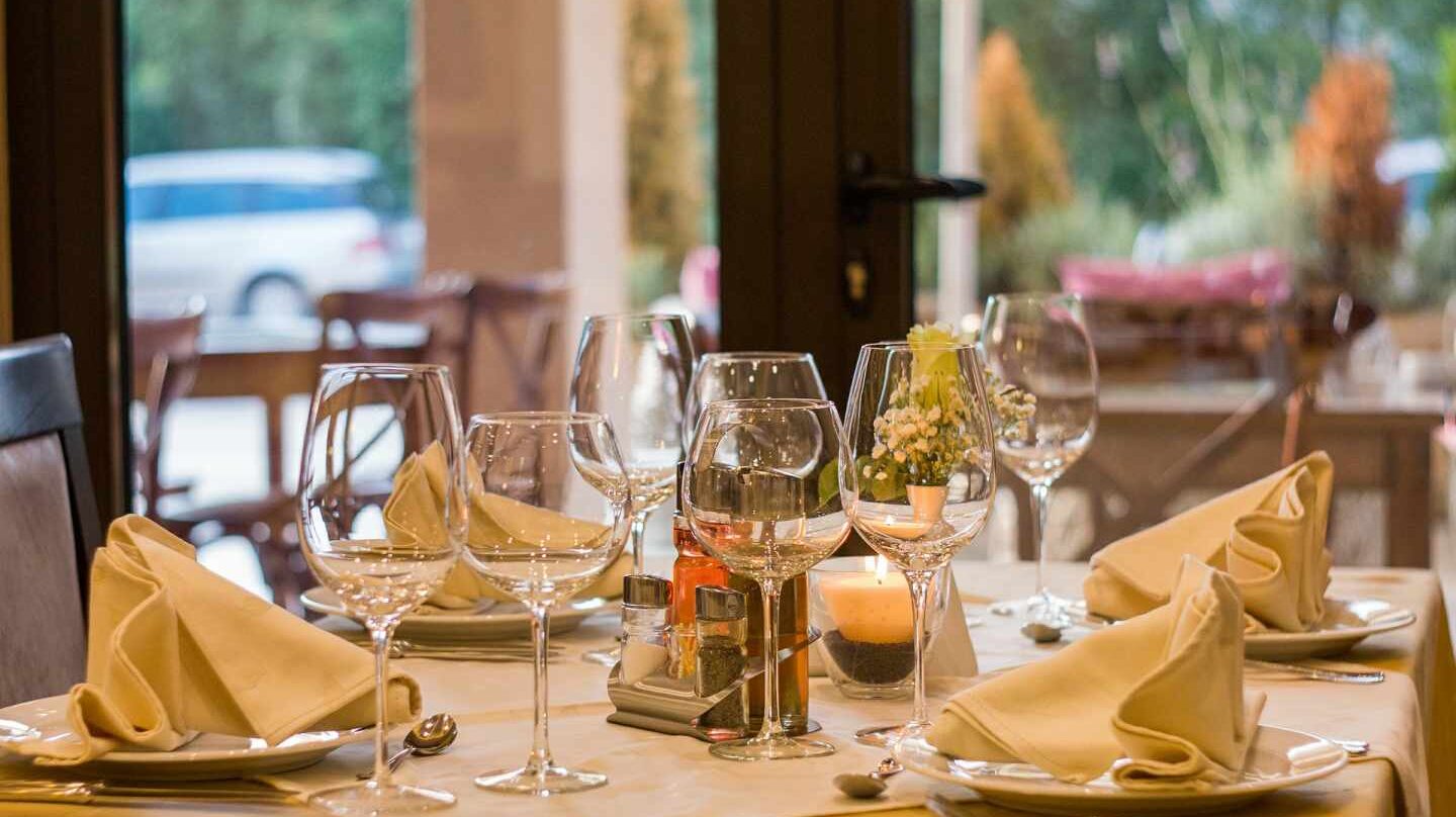 Mesa de un restaurante.